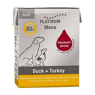 PLATINUM Natural Menu Duck+Turkey 185g