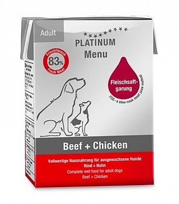 PLATINUM Natural Menu Beef+Chicken 185g